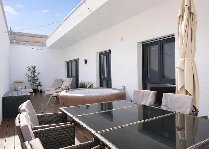 Apartmán Whirlpool & Terrasse - Familien & Gruppenfreundlich *